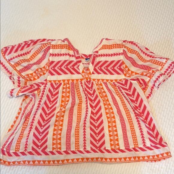 Old Navy Pink and Orange Geometric Blouse Size XXL - Picture 4 of 10
